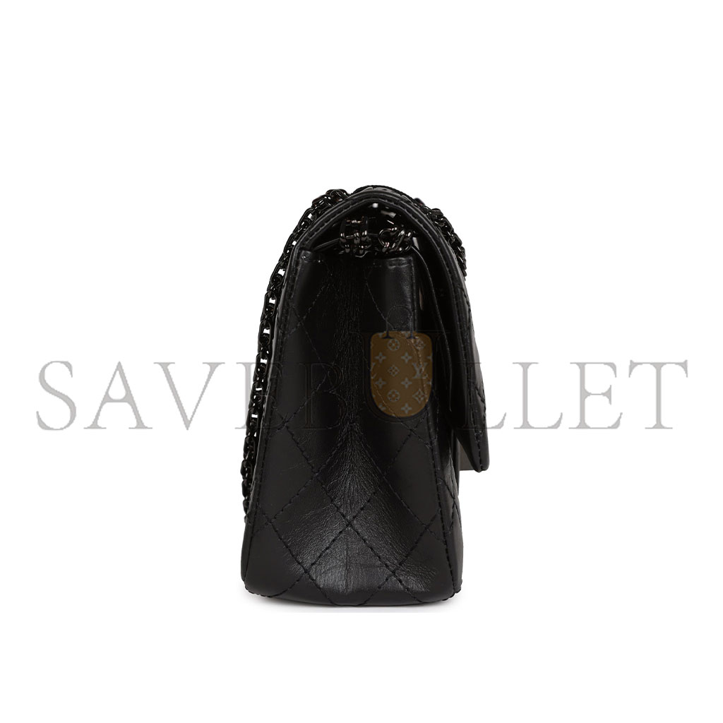 CHANEL MASTER CALFSKIN QUILTED 2.55 FLAP SO BLACK A37587 (28*19.5*7.5cm)
